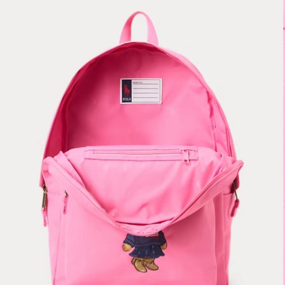 Ralph Lauren Pink polo bear  Backpack - Picture 2 of 11